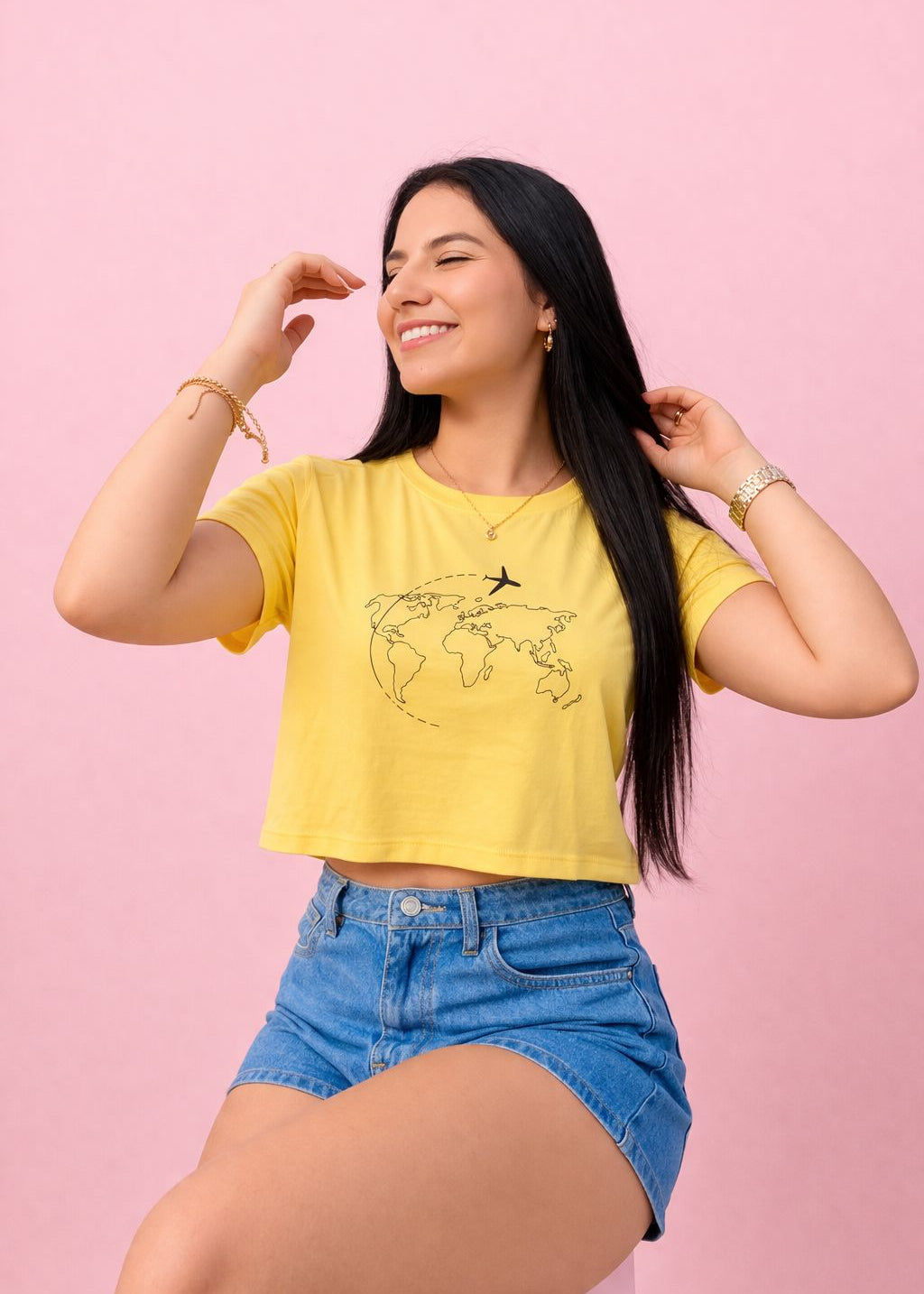 Camiseta Corta Amarilla - Mundo Avion