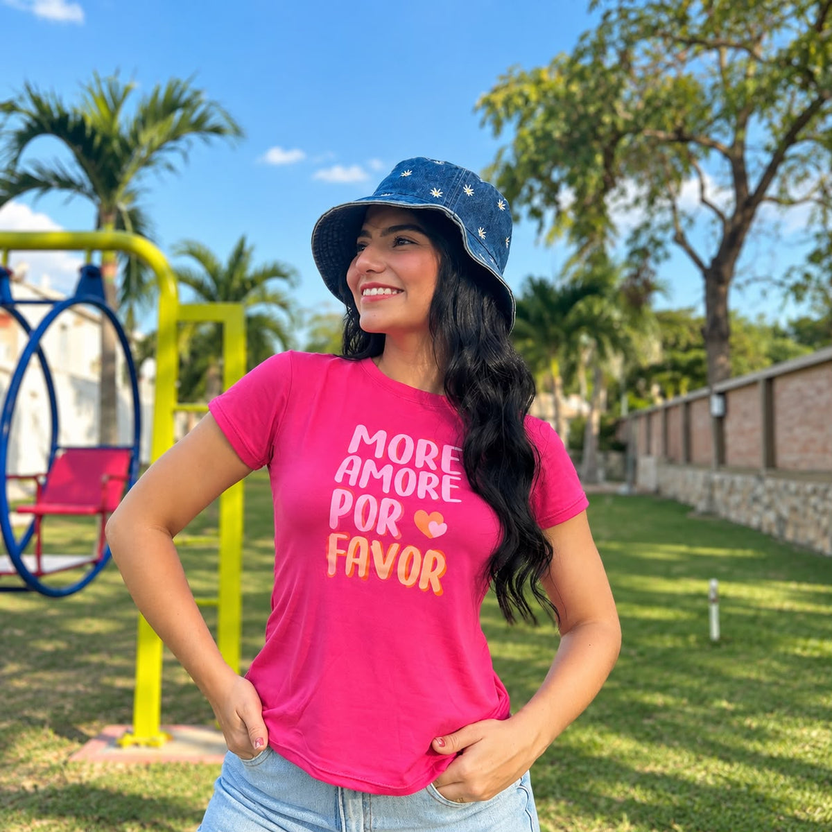 Camiseta Fucsia Larga- More Amore