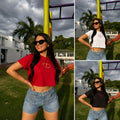 camiseta corta-Doble Corazon