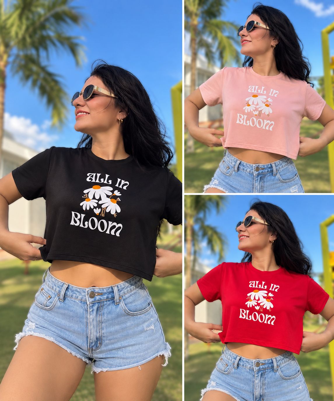 Camiseta corta-All in bloom