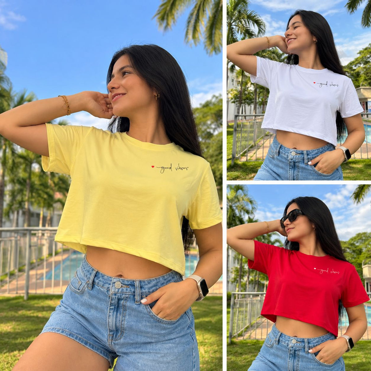 Camiseta Corta-Good Vibes