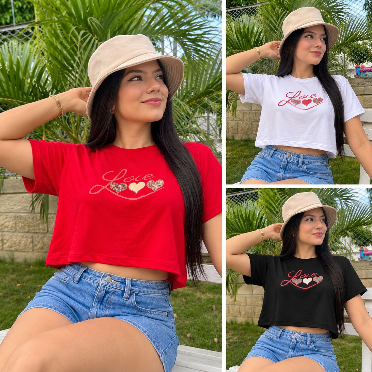 Camiseta Corta-love corazon