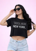 Camiseta Corta Negra - New York